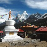 Nepalese Buddhist stupa in the Himalayas